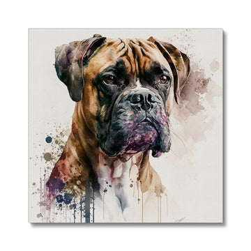 Boxer 'Watercolour Collection' Canvas