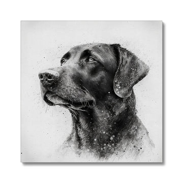 Labrador 'Charcoal Collection' Canvas