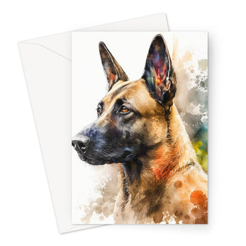 Belgian Malinois 'Watercolour Collection' Greeting Card