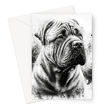 Chinese Shar-Pei 'Charcoal Collection' Greeting Card