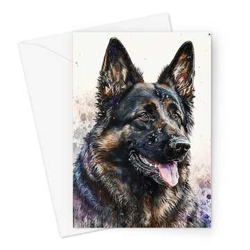 German Shepherd 'Watercolour Collection' Greeting Card