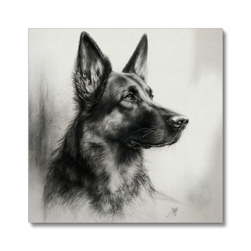 German Shepherd 'Charcoal Collection' Canvas