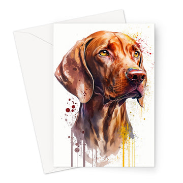 Vizsla 'Watercolour Collection' Greeting Card