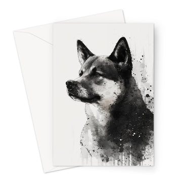 Akita Inu 'Charcoal Collection' Greeting Card