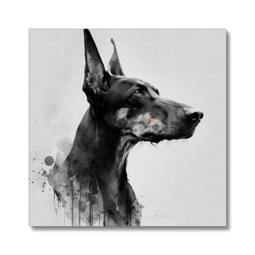 Doberman 'Charcoal Collection' Canvas