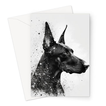 Doberman 'Charcoal Collection' Greeting Card