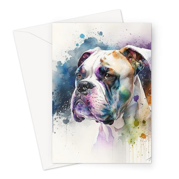 Boxer 'Watercolour Collection' Greeting Card