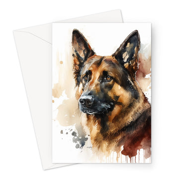 German Shepherd 'Watercolour Collection' Greeting Card