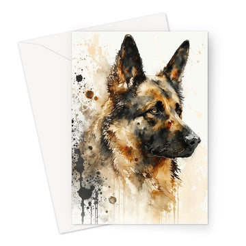 German Shepherd 'Watercolour Collection' Greeting Card