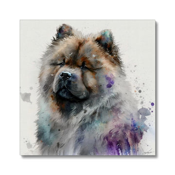 Chow Chow Pet Portrait 'Watercolour Collection' Canvas