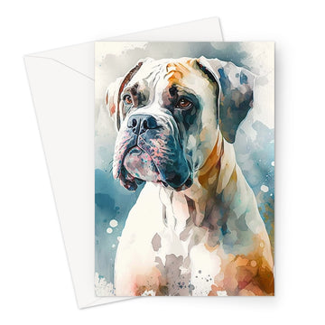 Boxer 'Watercolour Collection' Greeting Card