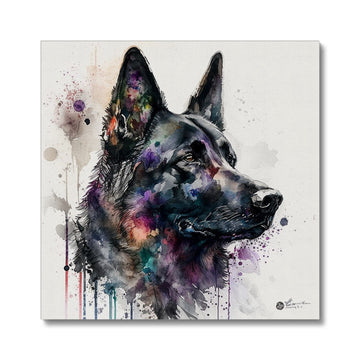 German Shepherd 'Watercolour Collection' Canvas