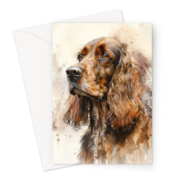 Cocker Spaniel Pet Portrait 'Watercolour Collection' Greeting Card