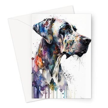 Great Dane 'Watercolour Collection' Greeting Card