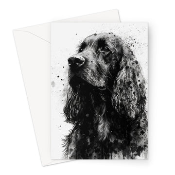 Cocker Spaniel 'Charcoal Collection' Greeting Card