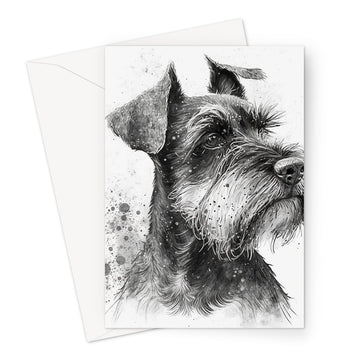 Miniature Schnauzer 'Charcoal Collection' Greeting Card