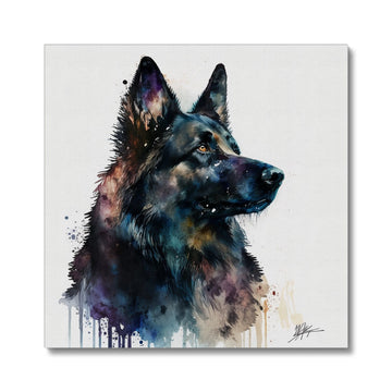 German Shepherd 'Watercolour Collection' Canvas