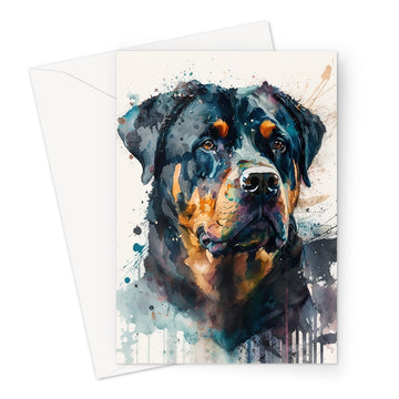 Rottweiler 'Watercolour Collection' Greeting Card