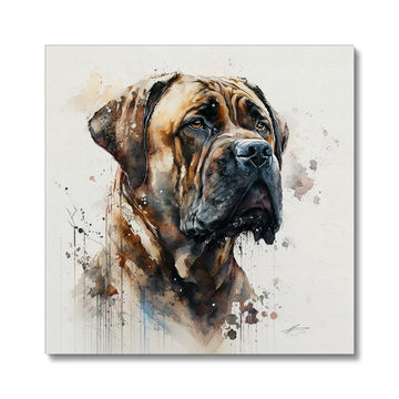 Boerboel Pet Portrait 'Watercolour Collection' Canvas