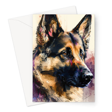 German Shepherd 'Watercolour Collection' Greeting Card