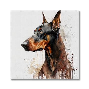 Doberman 'Watercolour Collection' Canvas