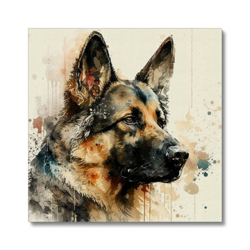 German Shepherd 'Watercolour Collection' Canvas