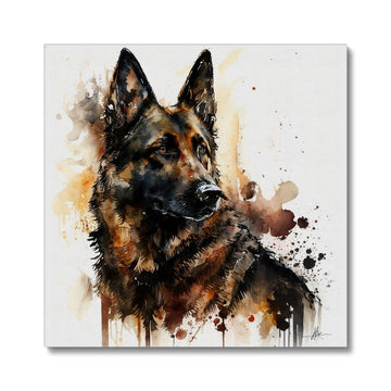 German Shepherd 'Watercolour Collection' Canvas