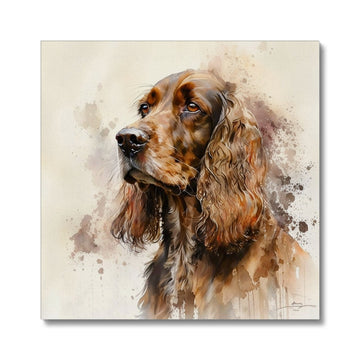 Cocker Spaniel Pet Portrait 'Watercolour Collection' Canvas