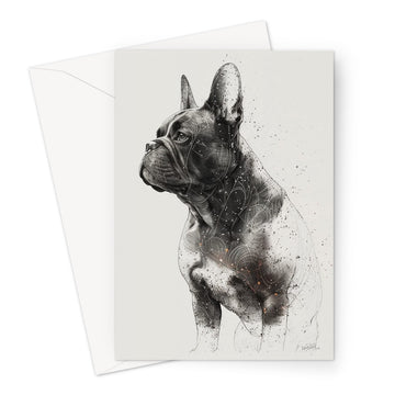 French Bulldog 'Charcoal Collection' Greeting Card