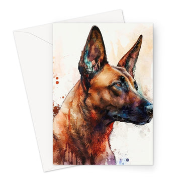 Belgian Malinois 'Watercolour Collection' Greeting Card