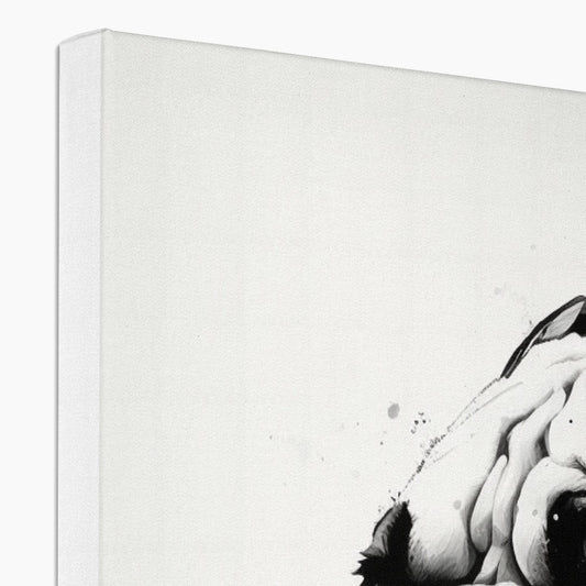 Bulldog 'Charcoal Collection' Canvas