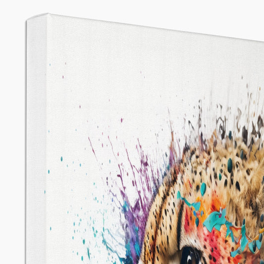 Cheetah Landscape 'Paint Splash Collection' Canvas