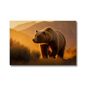 Grizzly Bear Landscape 'Natural Collection' Canvas