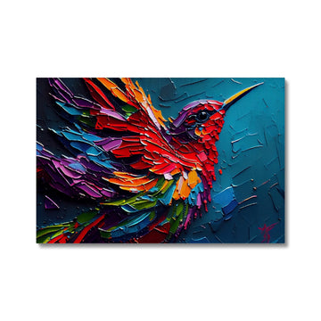 Crimson Sunbird 'Abstract Acrylic Collection' Canvas