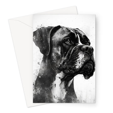 Boxer 'Charcoal Collection' Greeting Card