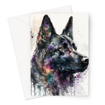 German Shepherd 'Watercolour Collection' Greeting Card