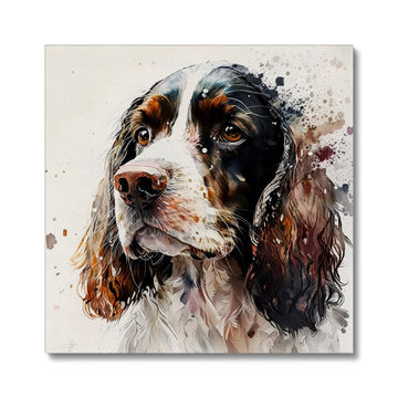 Cocker Spaniel Pet Portrait 'Watercolour Collection' Canvas