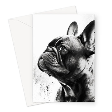 French Bulldog 'Charcoal Collection' Greeting Card