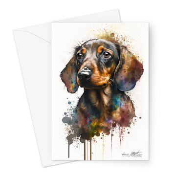 Dachshund 'Watercolour Collection' Greeting Card