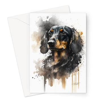 Dachshund 'Watercolour Collection' Greeting Card