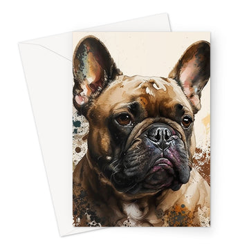 French Bulldog 'Watercolour Collection' Greeting Card