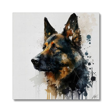 German Shepherd 'Watercolour Collection' Canvas