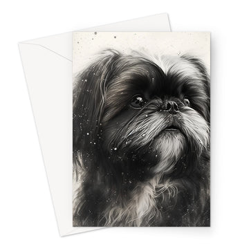 Shih Tzu 'Charcoal Collection' Greeting Card