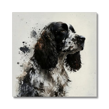 Cocker Spaniel Pet Portrait 'Watercolour Collection' Canvas