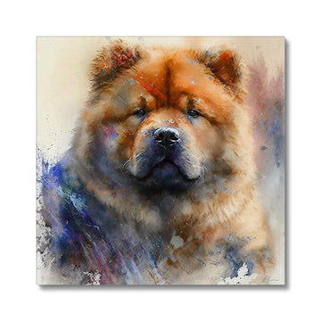 Chow Chow Pet Portrait 'Watercolour Collection' Canvas