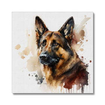 German Shepherd 'Watercolour Collection' Canvas