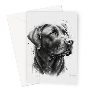 Labrador 'Charcoal Collection' Greeting Card