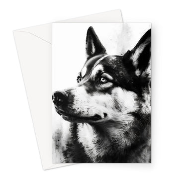 Husky 'Charcoal Collection' Greeting Card