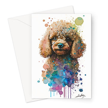 Toy Poodle 'Watercolour Collection' Greeting Card