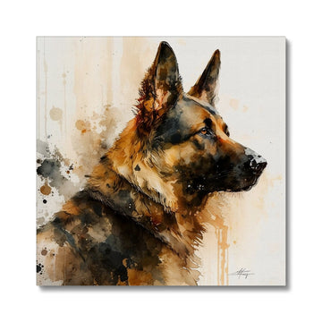 German Shepherd 'Watercolour Collection' Canvas